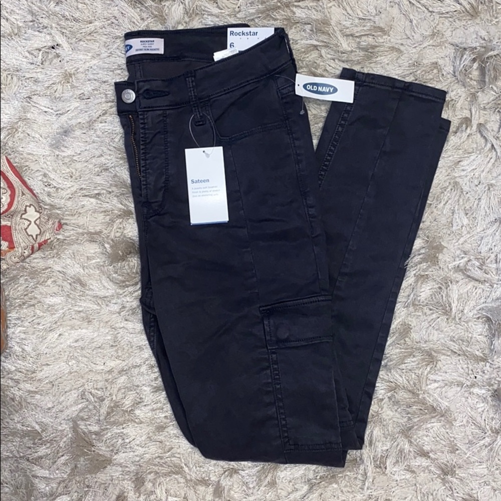 Dark gray cargo jeans